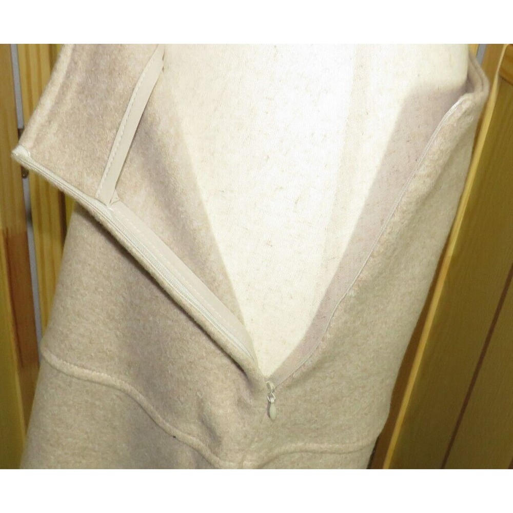 OGL Warm Cozy CashSoft Wool-like Flared Side Zip Maxi Skirt In Oatmeal Sz Medium - Picture 5 of 7